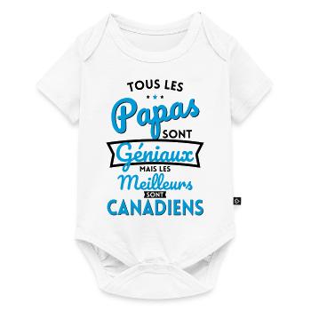 Papas géniaux mais les meilleurs sont Canadiens - Body à manches courtes Premium Bébé - blanc - Devant