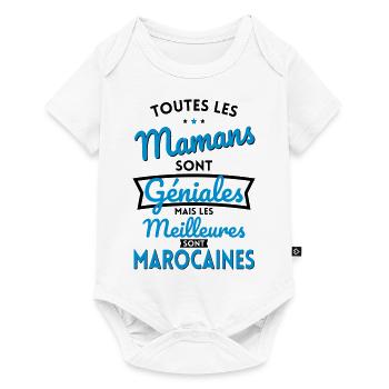 Mamans géniales les meilleures sont Marocaines - Body à manches courtes Premium Bébé - blanc - Devant