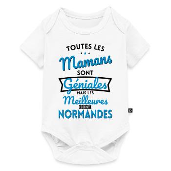 Mamans géniales les meilleures sont Normandes - Body à manches courtes Premium Bébé - blanc - Devant