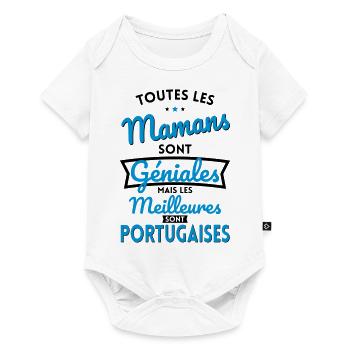 Mamans géniales les meilleures sont Portugaises - Body à manches courtes Premium Bébé - blanc - Devant