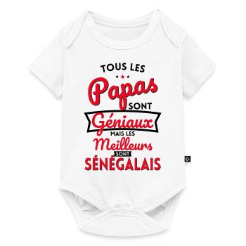 Papas géniaux mais les meilleurs sont Sénégalais - Body à manches courtes Premium Bébé - blanc - Devant