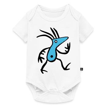 Créature bleue abstraite - Body à manches courtes Premium Bébé - blanc - Devant