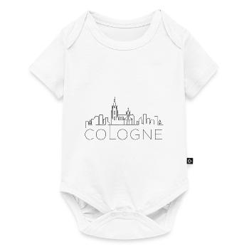 Cologne City Skyline Silhouette Cologne Cathedral - Baby Premium short-sleeve bodysuit - white - Front