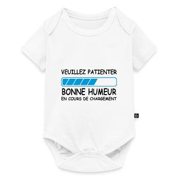 Bonne humeur en cours de chargement - Body à manches courtes Premium Bébé - blanc - Devant