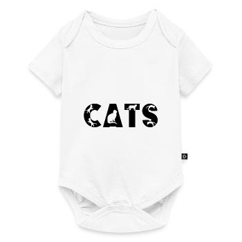 Drôles de chats en lettres - Body à manches courtes Premium Bébé - blanc - Devant