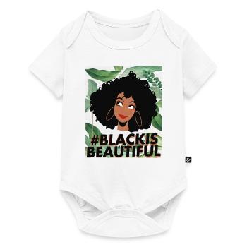 Le noir est beau - Body à manches courtes Premium Bébé - blanc - Devant