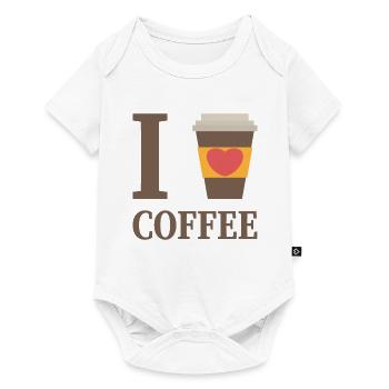 J'aime le café - Body à manches courtes Premium Bébé - blanc - Devant