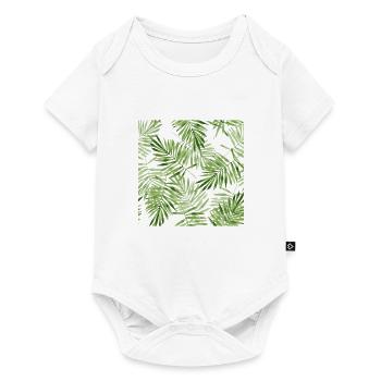 Feuilles tropicales - Body à manches courtes Premium Bébé - blanc - Devant