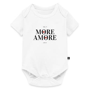 More Amore - More love and less hate - Baby Premium short-sleeve bodysuit - white - Front