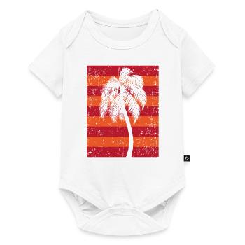 Palmen - Baby Premium Kurzarmbody - Weiß - Vorne