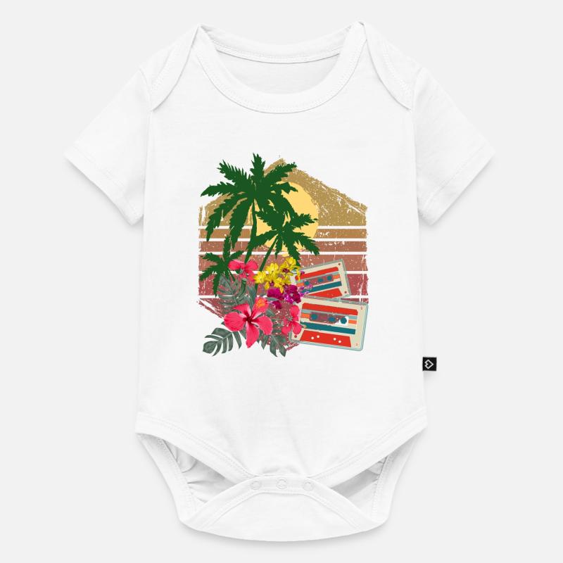Palmiers - Body à manches courtes Premium Bébé - blanc