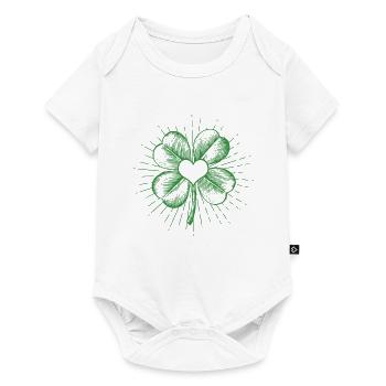 Four-leaf clover - Baby Premium short-sleeve bodysuit - white - Front