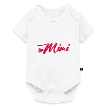 mimi herz - Baby Premium Kurzarmbody - Weiß - Vorne