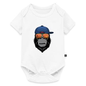 Monkey - Baby Premium short-sleeve bodysuit - white - Front