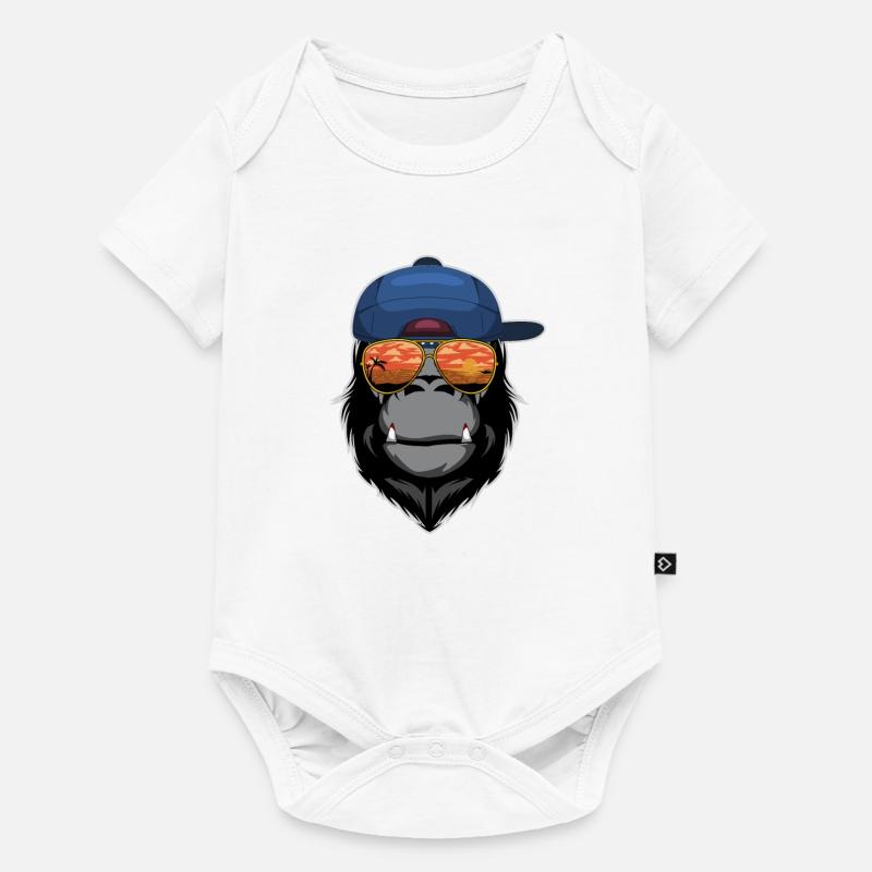 Singe - Body à manches courtes Premium Bébé - blanc