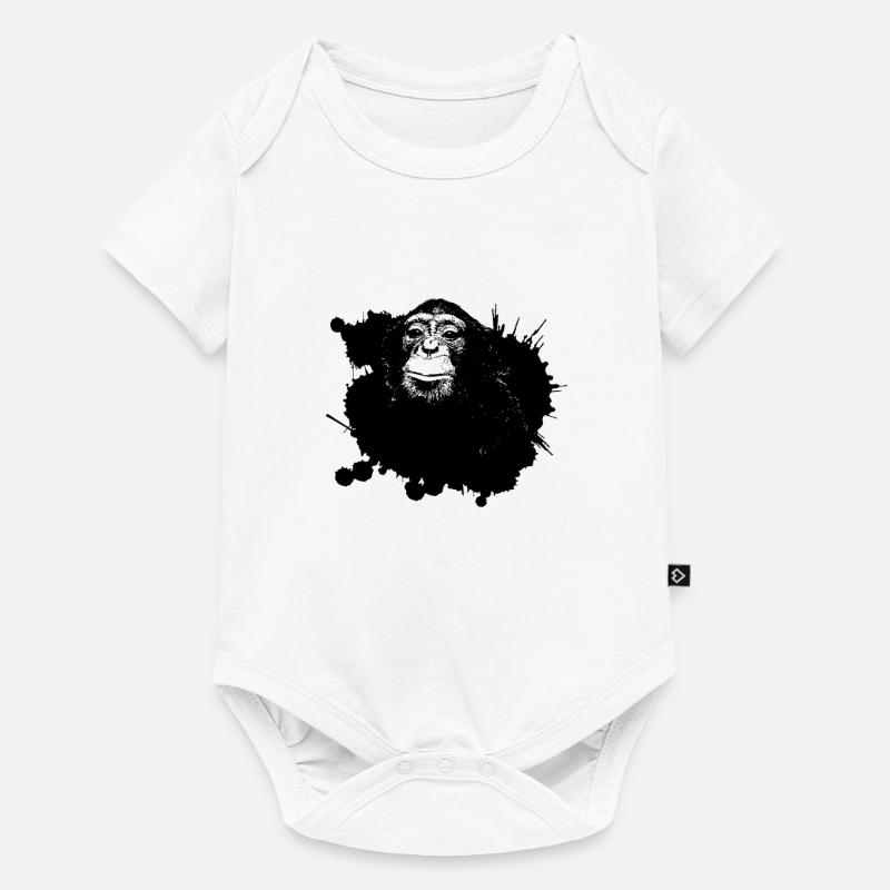 Singe - Body à manches courtes Premium Bébé - blanc