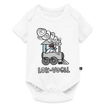 Lok-Vogel in der Bahn ist kein Zug Vogel Kinder - Baby Premium Kurzarmbody - Weiß - Vorne