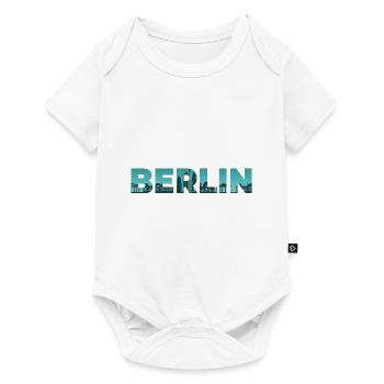 Berlin City Skyline Fernsehturm Deutschland Berlin - Baby Premium Kurzarmbody - Weiß - Vorne