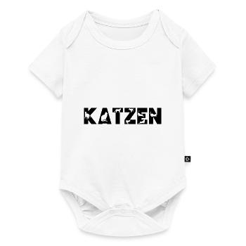Lustige Katzen Tiere - Baby Premium Kurzarmbody - Weiß - Vorne