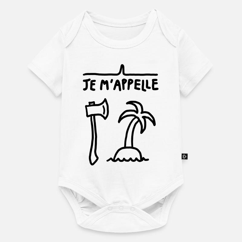 ACHILLE - Body Premium a maniche corte per neonati - bianco
