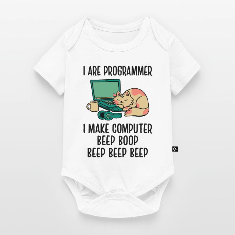 I Are Programmer I Make Computer Beep Bop Coder So Baby Premium Kurzarmbody
