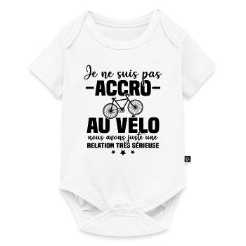 Je ne suis pas accro au vélo - Body à manches courtes Premium Bébé - blanc - Devant