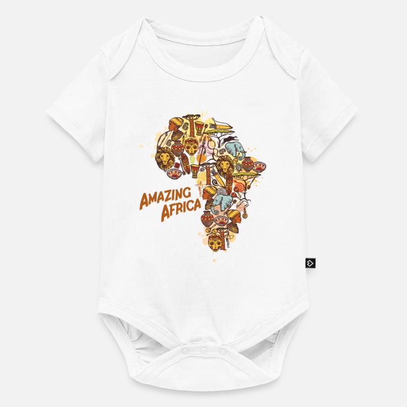 Incroyable Afrique - Body à manches courtes Premium Bébé - blanc