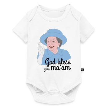 Commémoration de la mort de la reine Elizabeth II - Body à manches courtes Premium Bébé - blanc - Devant