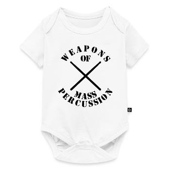 Batterie, Tambour, Musique, Instrument - Body à manches courtes Premium Bébé - blanc - Devant