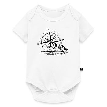 Compass Direction Mountain Graphic - Baby Premium short-sleeve bodysuit - white - Front