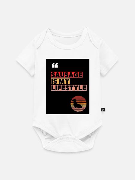 Sausage Dog - Baby Premium Kurzarmbody - Weiß