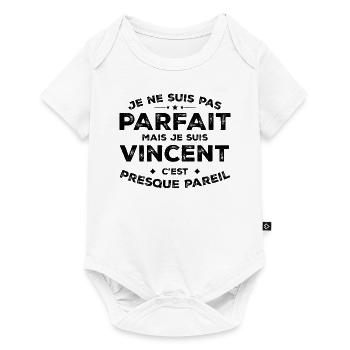 Vincent A name, an attitude Humor Vincent - Baby Premium short-sleeve bodysuit - white - Front