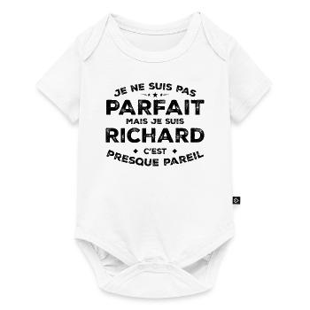 Richard Un Prénom, Une Attitude L’Humour Richard - Body à manches courtes Premium Bébé - blanc - Devant