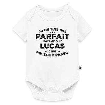 Lucas Un Prénom, Une Attitude L’Humour Lucas - Body à manches courtes Premium Bébé - blanc - Devant