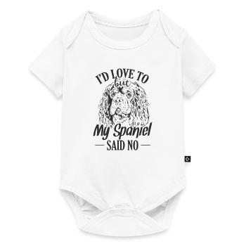 I'd love to but my Spaniel said No Cockerspaniel - Baby Premium Kurzarmbody - Weiß - Vorne