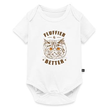 Fluffier est un meilleur animal de compagnie de chat persan - Body à manches courtes Premium Bébé - blanc - Devant