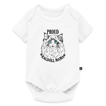 Proud Ragdoll Mama Hauskatze Rasse - Baby Premium Kurzarmbody - Weiß - Vorne