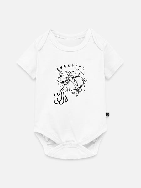 Wassermann Sternzeichen Januar Februar - Baby Premium Kurzarmbody - Weiß