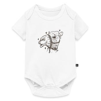 Camel Caravan Desert Dromedary Animal - Baby Premium short-sleeve bodysuit - white - Front