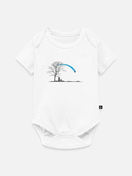 Sternschnuppe am dunklen Himmel - Baby Premium Kurzarmbody - Weiß