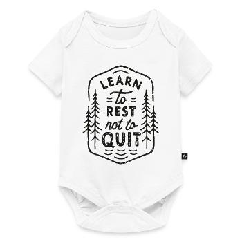 Learn to rest not to quit - Baby Premium short-sleeve bodysuit - white - Front