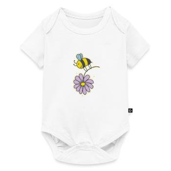 Abeille avec des animaux de fleur Nature apiculteur - Body à manches courtes Premium Bébé - blanc - Devant