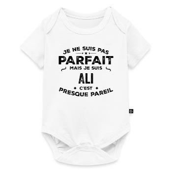 Ali – ein lustiger und stolzer Vorname, Legende - Baby Premium Kurzarmbody - Weiß - Vorne