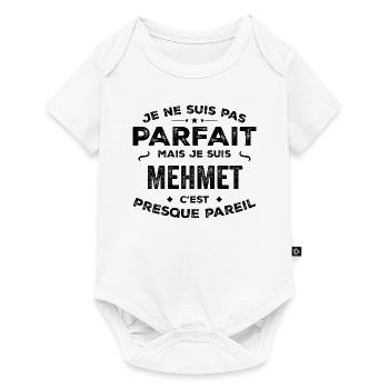 Mehmet – ein lustiger und stolzer Vorname, eine Legende - Baby Premium Kurzarmbody - Weiß - Vorne