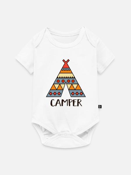 camper - Baby Premium Kurzarmbody - Weiß