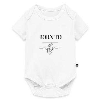 BORN TO FLY, glider, aircraft, aviation, - Baby Premium short-sleeve bodysuit - white - Front