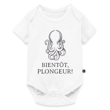 Octopus Bientôt Plongeur - Body à manches courtes Premium Bébé - blanc - Devant