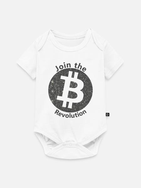 Die Bitcoin Revolte - Baby Premium Kurzarmbody - Weiß