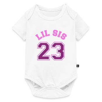 Lil Sis 2023 Petite Sœur Bébé Naissance Enfant - Body à manches courtes Premium Bébé - blanc - Devant