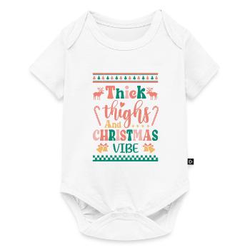 Weihnachten Père Noël Joyeux Noël - Body à manches courtes Premium Bébé - blanc - Devant